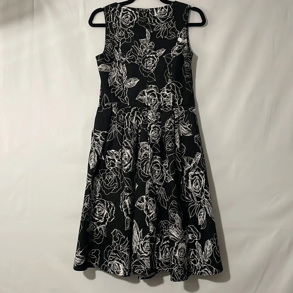 Ihot Black And White Floral Dress